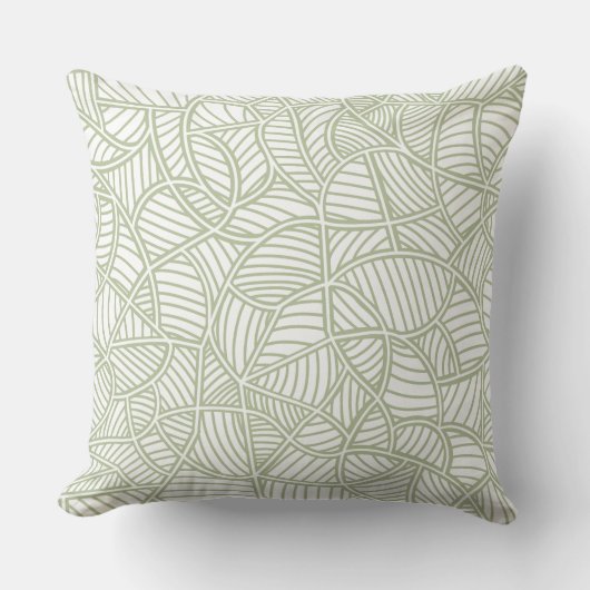 Random Leaf Mosaic Pale Green Kissen (Vorderseite)