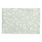 Random Leaf Mosaic Pale Green Kissenbezug (Rückseite-Links)