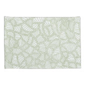 Random Leaf Mosaic Pale Green Kissenbezug (Rückseite-Rechts)