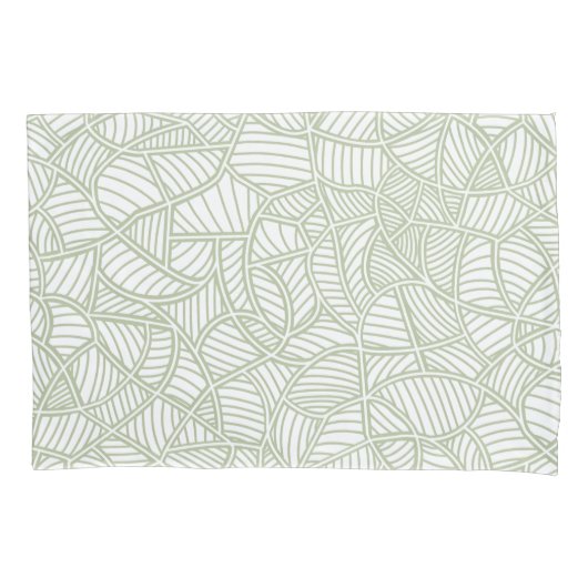 Random Leaf Mosaic Pale Green Kissenbezug (Vorderseite-Links)