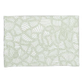 Random Leaf Mosaic Pale Green Kissenbezug (Vorderseite-Rechts)