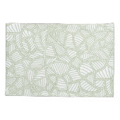 Random Leaf Mosaic Pale Green Kissenbezug (Rückseite)