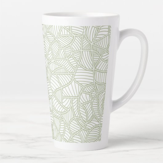 Random Leaf Mosaic Pale Green Milchtasse (Rechts)