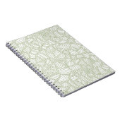 Random Leaf Mosaic Pale Green Notizblock (Rechte Seite)