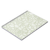 Random Leaf Mosaic Pale Green Notizblock (Linke Seite)