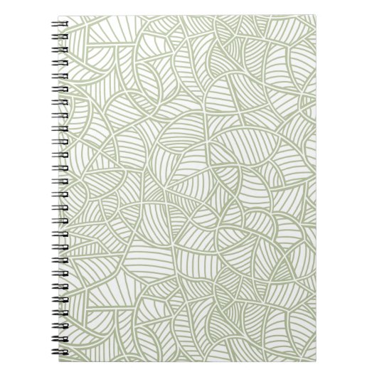Random Leaf Mosaic Pale Green Notizblock (Vorderseite)