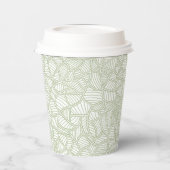 Random Leaf Mosaic Pale Green Pappbecher (Links)