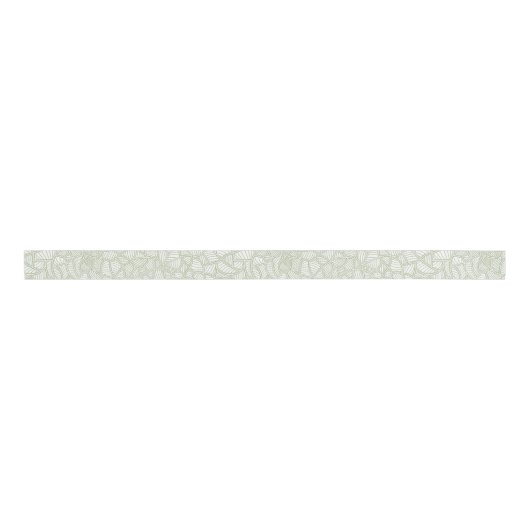 Random Leaf Mosaic Pale Green Ripsband (Vorderseite)