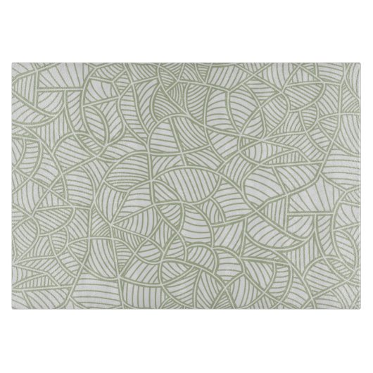 Random Leaf Mosaic Pale Green Schneidebrett (Vorderseite)
