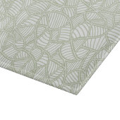 Random Leaf Mosaic Pale Green Schneidebrett (Ecke)