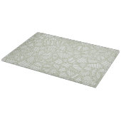 Random Leaf Mosaic Pale Green Schneidebrett (Ecke)