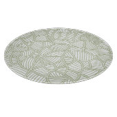 Random Leaf Mosaic Pale Green Schneidebrett (Ecke)