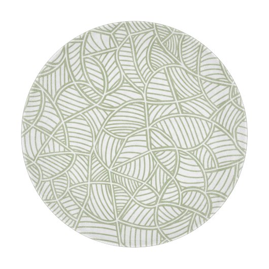 Random Leaf Mosaic Pale Green Schneidebrett (Vorderseite)