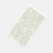 Random Leaf Mosaic Pale Green Serviette (Ecke)