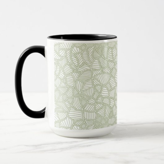 Random Leaf Mosaic Pale Green Tasse (Links)