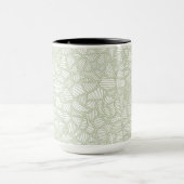 Random Leaf Mosaic Pale Green Tasse (Zentrum)