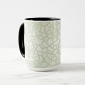 Random Leaf Mosaic Pale Green Tasse (Vorderseite Links)