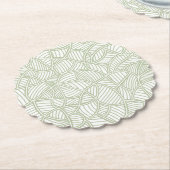 Random Leaf Mosaic Pale Green Untersetzer (angewinkelt)