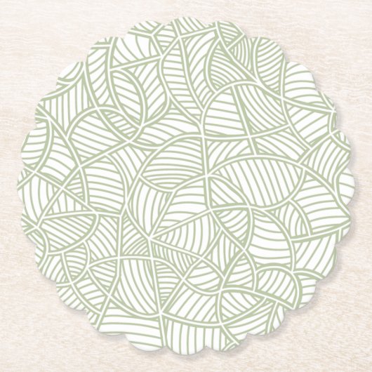 Random Leaf Mosaic Pale Green Untersetzer (Vorderseite)