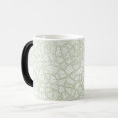Random Leaf Mosaic Pale Green Verwandlungstasse (Vorderseite Links)
