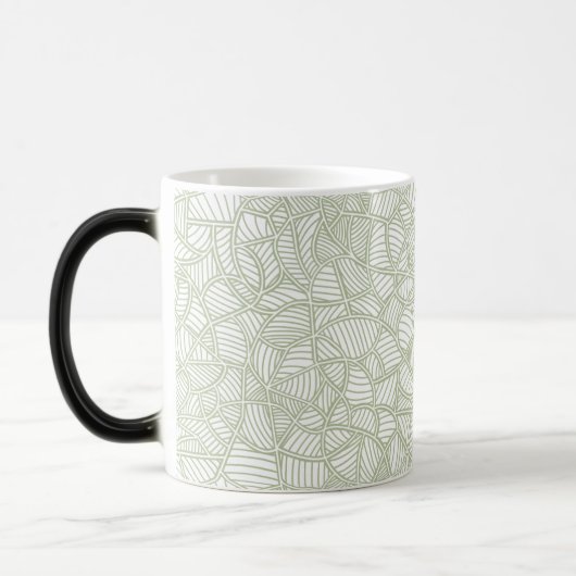 Random Leaf Mosaic Pale Green Verwandlungstasse (Links)