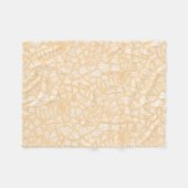 Random Leaf Mosaic Pale Orange Fleecedecke (Vorderseite (Horizontal))