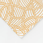 Random Leaf Mosaic Pale Orange Fleecedecke (Ecke)