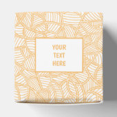 Random Leaf Mosaic Pale Orange Geschenkschachtel (Oben)