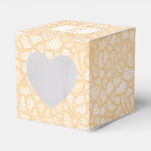 Random Leaf Mosaic Pale Orange Geschenkschachtel