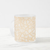 Random Leaf Mosaic Pale Orange Mattglastasse (Vorderseite Links)