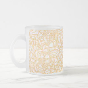 Random Leaf Mosaic Pale Orange Mattglastasse