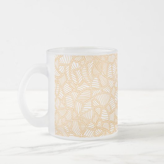 Random Leaf Mosaic Pale Orange Mattglastasse (Links)