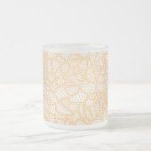 Random Leaf Mosaic Pale Orange Mattglastasse (Mittel)