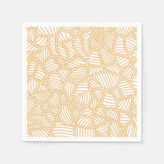Random Leaf Mosaic Pale Orange Serviette (Vorderseite)