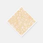 Random Leaf Mosaic Pale Orange Serviette (Ecke)