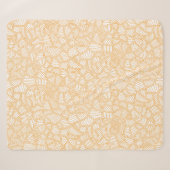 Random Leaf Mosaic Pale Orange Sherpadecke (Vorderseite (Horizontal))