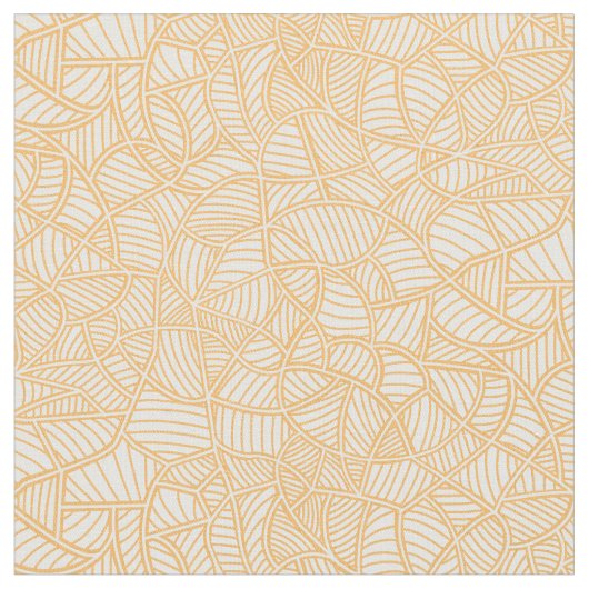 Random Leaf Mosaic Pale Orange Stoff (Nahaufnahme)