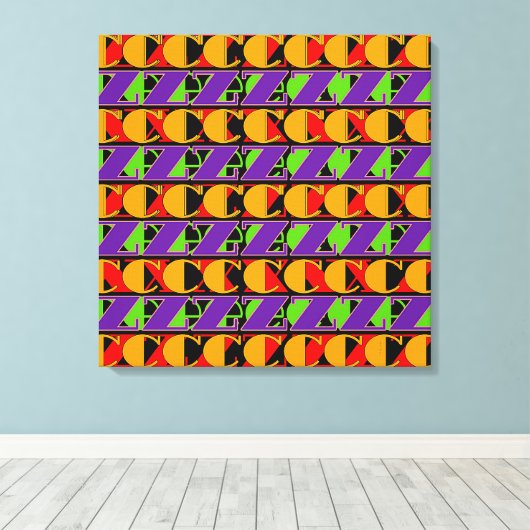 Random Letters Leinwanddruck (Insitu (Holzboden))