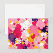 "Random Liebe Thoughts" - Farbenfrohe Abstrakte Postkarte (Vorne/Hinten)