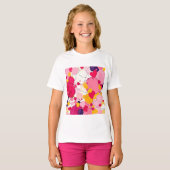 "Random Liebe Thoughts" - Farbenfrohe Abstrakte T-Shirt (Vorne ganz)