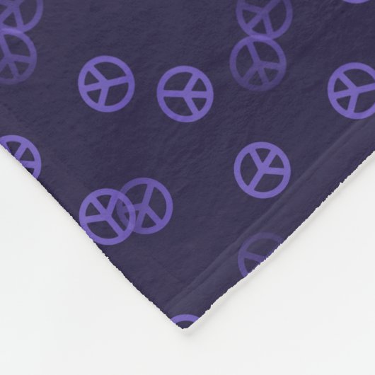 Random Lila Friedenszeichenkette mit benutzerdefin Fleecedecke (Ecke)
