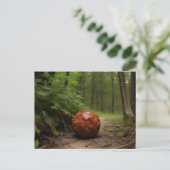 Random Meatball in Wald Postkarte (Stehend Vorderseite)