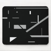 Random Meist grau auf Schwarz Geometric Abstrakt Mousepad (Vorne)