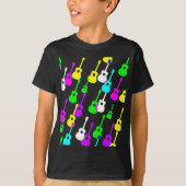 Random Multicolor Guitar Shapes Musician Shirt (Vorderseite)