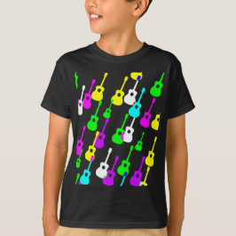Random Multicolor Guitar Shapes Musician Shirt