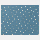 Random Niedlich Kawaii Skull Dots blass blau Fleecedecke (Vorderseite (Horizontal))