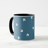 Random Niedlich Kawaii Skull Dots blass blau Tasse (Vorderseite Links)