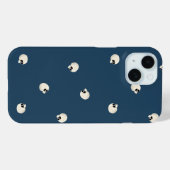 Random Niedlich Kawaii Skull Dots dunkelblau Case-Mate iPhone Hülle (Rückseite (Horizontal))