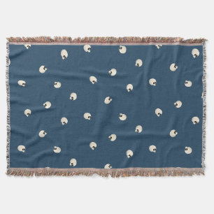 Random Niedlich Kawaii Skull Dots dunkelblau Decke