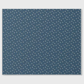 Random Niedlich Kawaii Skull Dots dunkelblau Geschenkpapier (Flach)